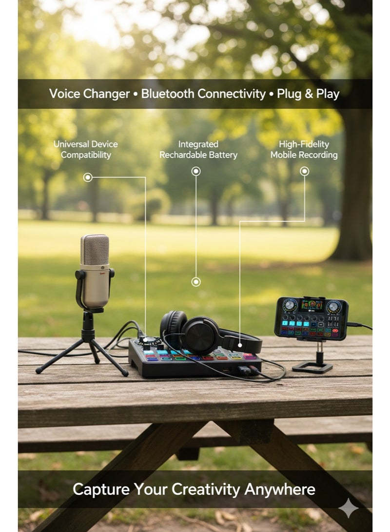 أيه أس أيه مكسر صوت وكارت صوت احترافي من ASA – جهاز كونسول رقمي للبث المباشر، البودكاست، والكاريوكي - Image 5